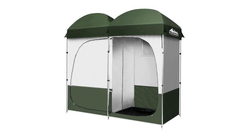 Weisshorn Double Camping Shower Toilet Tent - Green Weisshorn Double Camping Shower Toilet Tent - Green