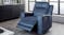 Wolgan Fabric Powered Recliner Armchair - Blue