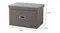 SOGA Small Folding Canvas Storage Box - Grey SOGA Small Folding Canvas Storage Box - Grey