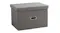 SOGA Small Folding Canvas Storage Box - Grey SOGA Small Folding Canvas Storage Box - Grey