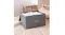 SOGA Small Folding Canvas Storage Box - Grey SOGA Small Folding Canvas Storage Box - Grey