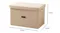 SOGA Small Folding Canvas Storage Box - Beige SOGA Small Folding Canvas Storage Box - Beige