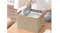 SOGA Small Folding Canvas Storage Box - Beige SOGA Small Folding Canvas Storage Box - Beige