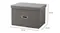 SOGA Large Folding Canvas Storage Box - Grey SOGA Large Folding Canvas Storage Box - Grey