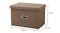 SOGA Large Folding Canvas Storage Box - Coffee SOGA Large Folding Canvas Storage Box - Coffee