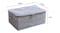 SOGA Small Dual Zipper Fabric Storage Box - Grey SOGA Small Dual Zipper Fabric Storage Box - Grey