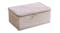 SOGA Small Dual Zipper Fabric Storage Box - Beige SOGA Small Dual Zipper Fabric Storage Box - Beige