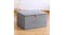 SOGA Large Dual Zipper Fabric Storage Box - Grey SOGA Large Dual Zipper Fabric Storage Box - Grey