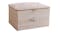 SOGA Large Dual Zipper Fabric Storage Box - Beige SOGA Large Dual Zipper Fabric Storage Box - Beige