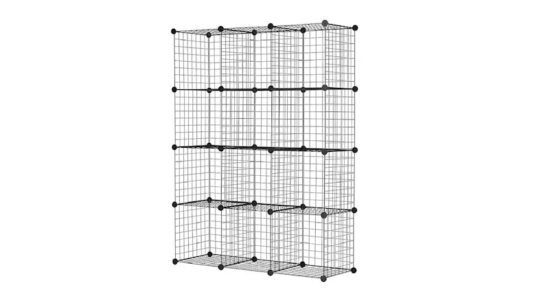 SOGA Mesh Cube Organiser 12pcs. - Black SOGA Mesh Cube Organiser 12pcs. - Black