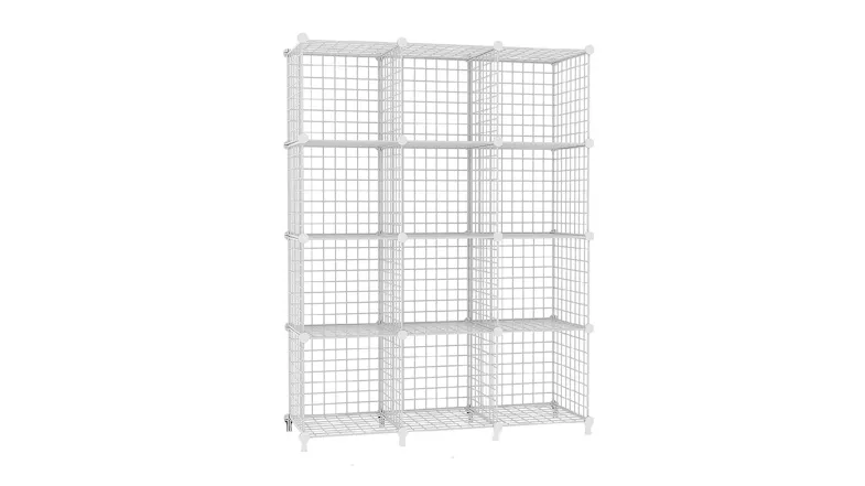 SOGA Mesh Cube Organiser 12pcs. - White SOGA Mesh Cube Organiser 12pcs. - White