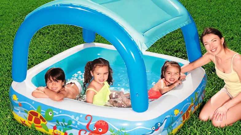 Bestway Inflatable Pool with Removable Canopy Sunshade Bestway Inflatable Pool with Removable Canopy Sunshade