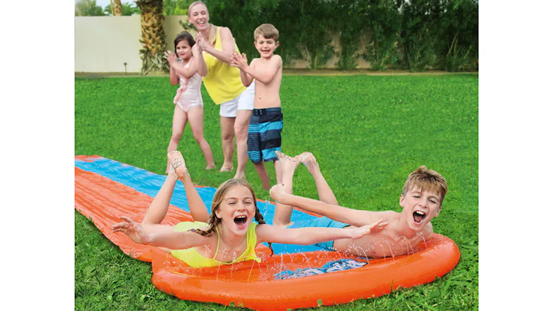 Bestway "H2OGO!" Dual Lane Garden Waterslide with Sprinklers 4.88m Bestway "H2OGO!" Dual Lane Garden Waterslide with Sprinklers 4.88m