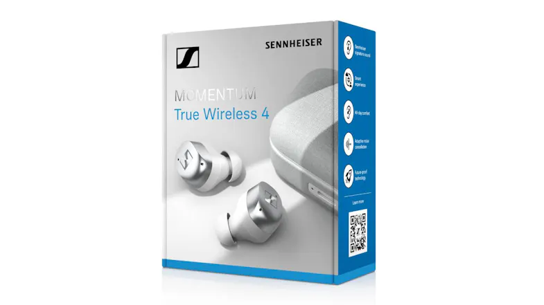 Sennheiser MOMENTUM 4 Hybrid Adaptive Noise Cancelling Wireless In-Ear Headphones - White Silver Sennheiser MOMENTUM 4 Hybrid Adaptive Noise Cancelling Wireless In-Ear Headphones - White Silver