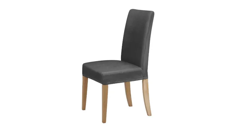 Sherwood Faux Suede Dining Chair Cover - Charcoal Sherwood Faux Suede Dining Chair Cover - Charcoal