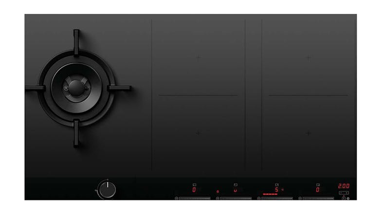 Fisher & Paykel 90cm 5 Zone Gas & Induction Cooktop - Black Glass (Series 9/CGI905DLPTB4) Fisher & Paykel 90cm 5 Zone Gas & Induction Cooktop - Black Glass (Series 9/CGI905DLPTB4)