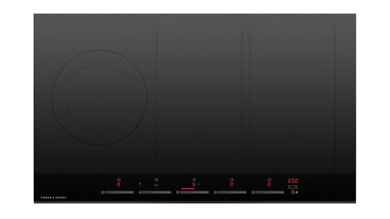 Fisher & Paykel 90cm 5 Zone Induction Cooktop - Black Glass (Series 9/CI905DTB4)