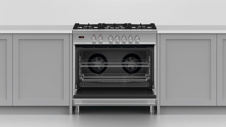 Fisher & Paykel 90cm Dual Fuel Freestanding Oven with Gas Cooktop - Stainless Steel (Series 5/OR90SCG1X1)