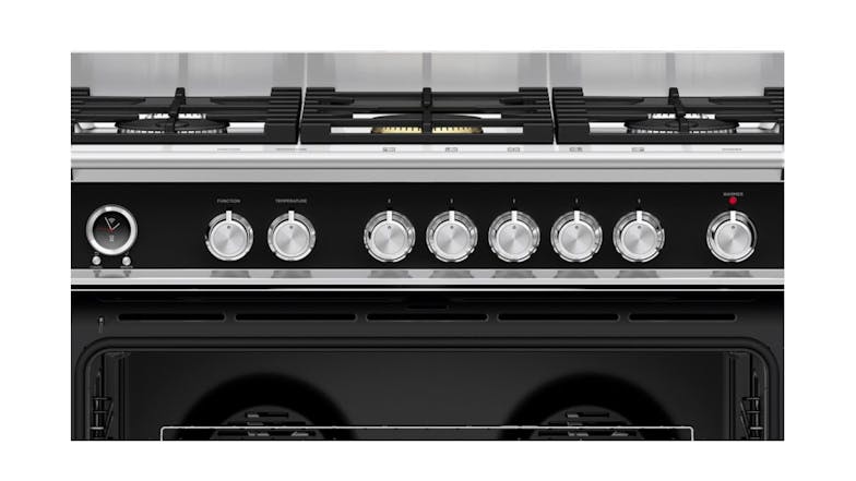 Fisher & Paykel 90cm Dual Fuel Freestanding Oven with Gas Cooktop - Black (Series 9/OR90SCG6B1)