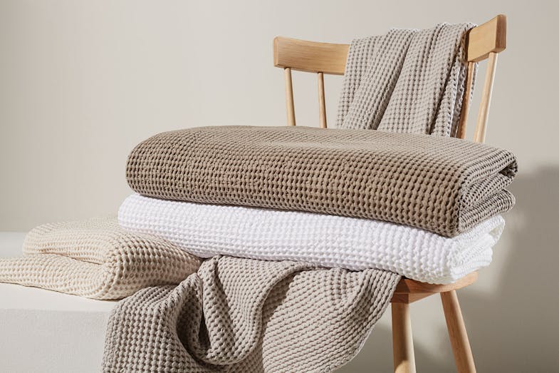 New Bliss Stonewashed Waffle Blanket by Baksana New Bliss Stonewashed Waffle Blanket by Baksana