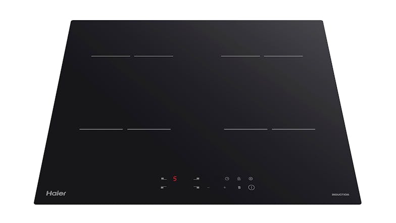 Haier 60cm 4 Zone Low Current Induction Cooktop - Black Glass (HCI604TPB3)
