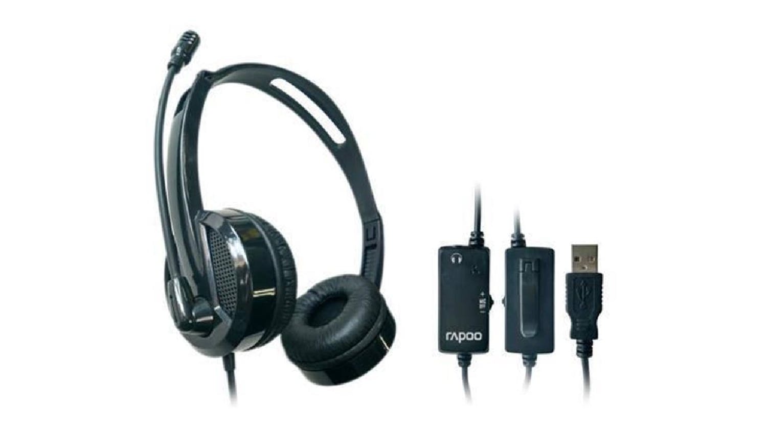 Rapoo H120 USB Wired Stereo Headset - Black