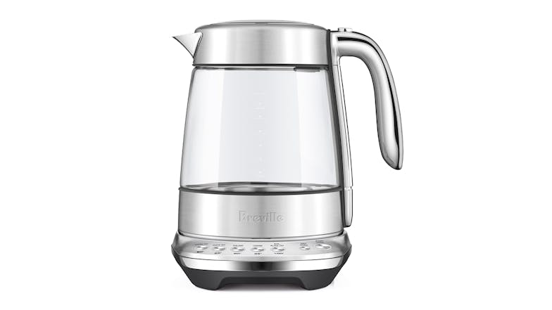 Breville the Smart Crystal Luxe 1.7L Glass Kettle - Brushed Stainless Steel (BKE855BSS)