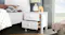 Neves 2 Drawer Bedside Table - White Neves 2 Drawer Bedside Table - White