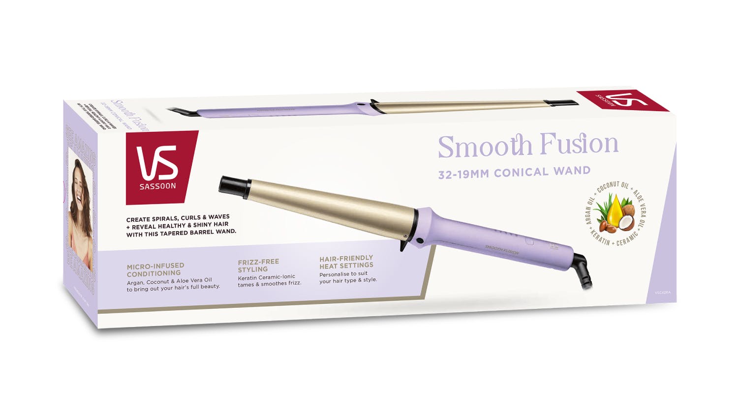 VS Sassoon Smooth Fusion Conical Wand Hair Curler