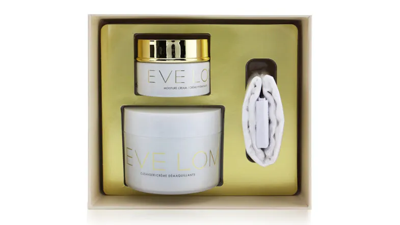 Eve Lom Begin & End Gift Set: Cleanser 200ml/6.8oz + Moisture Cream 50ml/1.6oz + Muslin Cloth - 3pcs Eve Lom Begin & End Gift Set: Cleanser 200ml/6.8oz + Moisture Cream 50ml/1.6oz + Muslin Cloth - 3pcs