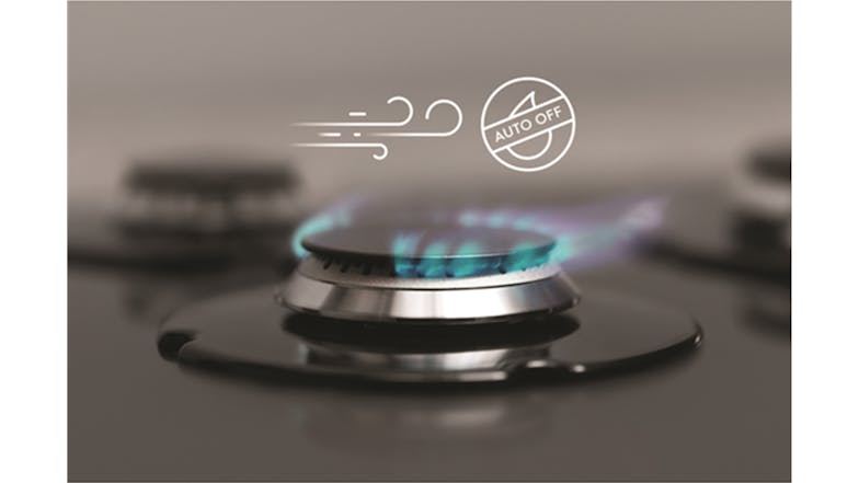 Electrolux 90cm 5 Burner Gas on Glass Cooktop - Black Glass (EHG955BE)