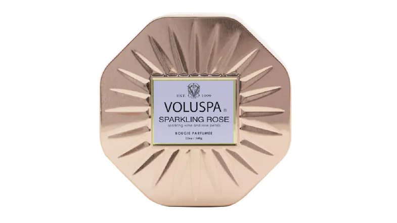 Voluspa 3 Wick Octagon Tin Candle - Sparkling Rose - 340g/12oz Voluspa 3 Wick Octagon Tin Candle - Sparkling Rose - 340g/12oz