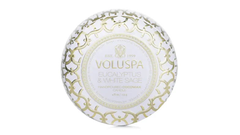 Voluspa Mini Tin Candle - Eucalyptus & White Sage - 113g/4oz Voluspa Mini Tin Candle - Eucalyptus & White Sage - 113g/4oz