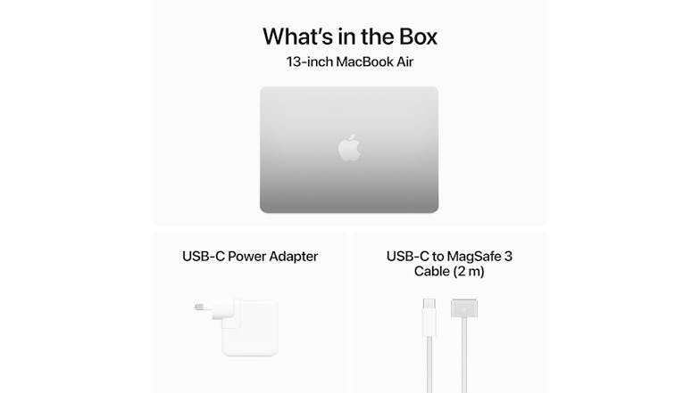 Apple MacBook Air 13" with M3 Chip 8-Core CPU/8-Core GPU 8GB-RAM 256GB-SSD - Silver (2024)
