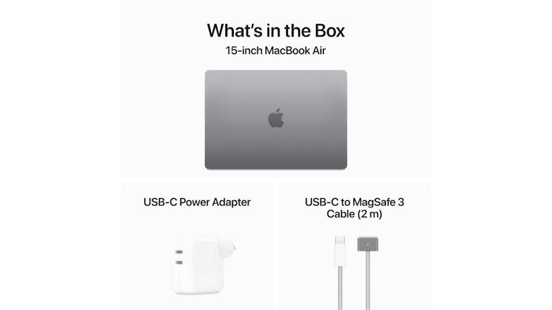 Apple MacBook Air 15" with M3 Chip 8-Core CPU/10-Core GPU 8GB-RAM 512GB-SSD - Space Grey (2024)