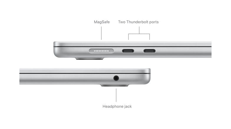 Apple MacBook Air 15" with M3 Chip 8-Core CPU/10-Core GPU 8GB-RAM 256GB-SSD - Silver (2024)