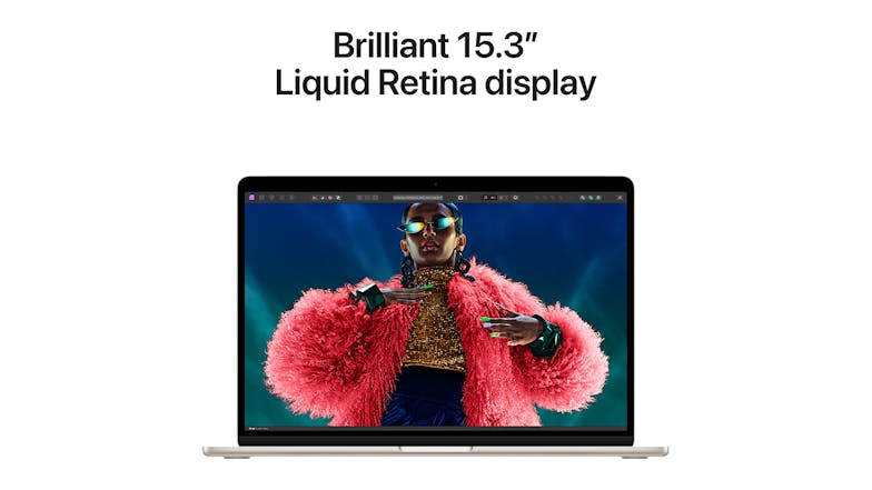 Apple MacBook Air 15" with M3 Chip 8-Core CPU/10-Core GPU 8GB-RAM 256GB-SSD - Starlight (2024)