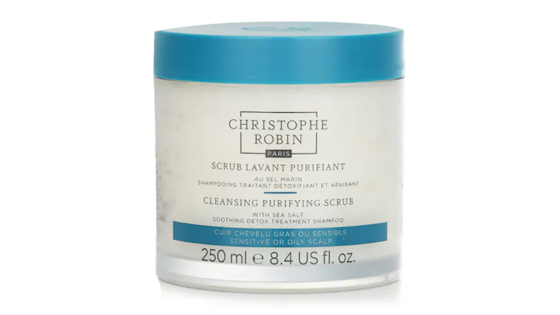 Christophe Robin Cleansing Purifying Scrub with Sea Salt (Soothing Detox Treatment Shampoo) - Sensitive or Oily Scalp - 250ml/8.4oz Christophe Robin Cleansing Purifying Scrub with Sea Salt (Soothing Detox Treatment Shampoo) - Sensitive or Oily Scalp - 250ml/8.4oz