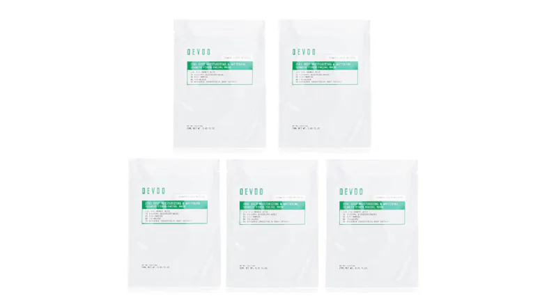 DEVDO 2in1 Deep Moisturizing & Whitening Seaweed Fiber Facial Mask - 5x25ml/0.85oz DEVDO 2in1 Deep Moisturizing & Whitening Seaweed Fiber Facial Mask - 5x25ml/0.85oz