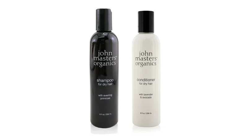 John Masters Organics Shampoo For Dry Hair with Evening Primrose 236ml + Conditioner For Dry Hair with Lavender & Avocado 236ml - 2pcs John Masters Organics Shampoo For Dry Hair with Evening Primrose 236ml + Conditioner For Dry Hair with Lavender & Avocado 236ml - 2pcs