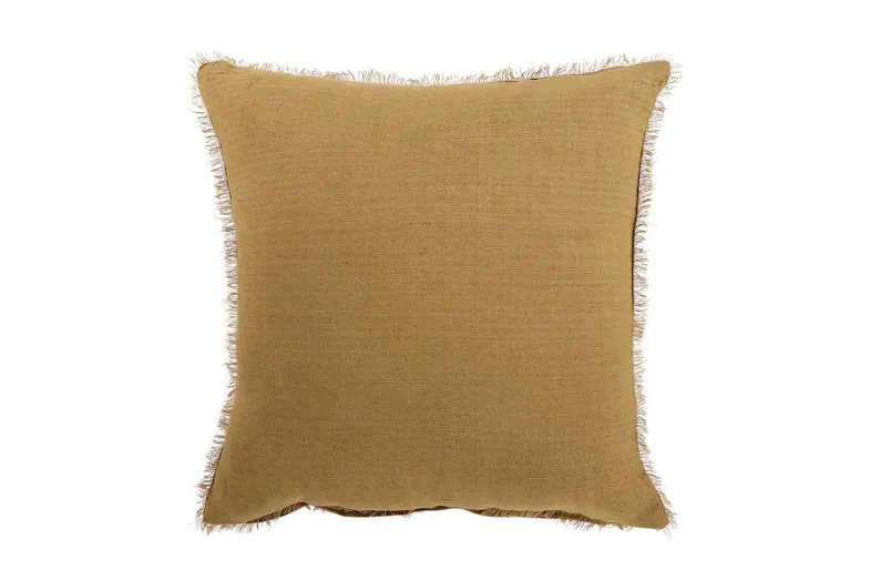 Alexia Ochre Square Cushion by Limon Alexia Ochre Square Cushion by Limon