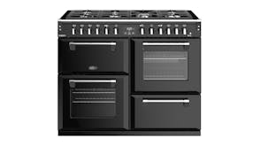 Belling 110cm Dual Fuel Freestanding Oven with Gas Cooktop - Black (Richmond Deluxe/BRD1100DFB)