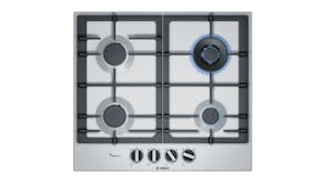 Bosch 60cm 4 Burner Gas on Steel Cooktop - Stainless Steel (Series 6/PCH6A5B90A)