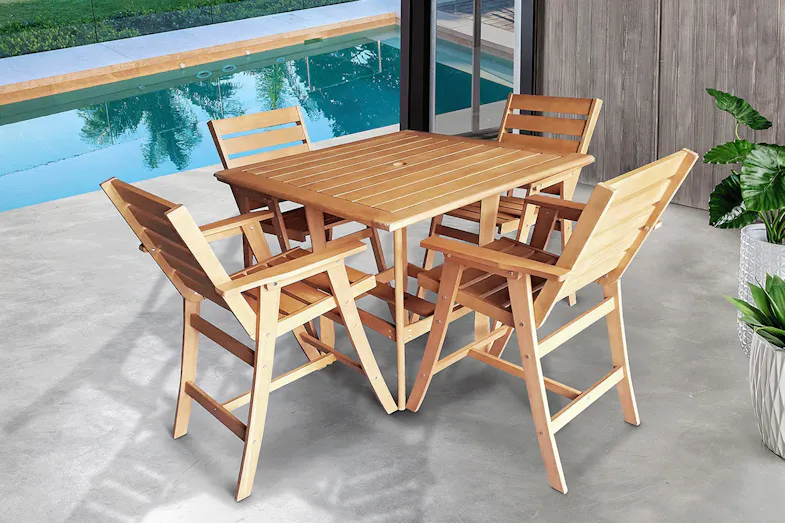 Madeira 5 Piece Outdoor Bar Setting Madeira 5 Piece Outdoor Bar Setting