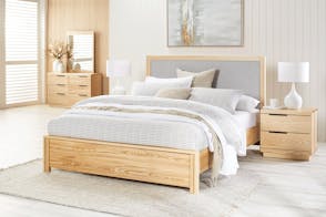 McKenzie King Single Padded Low Foot Bed Frame