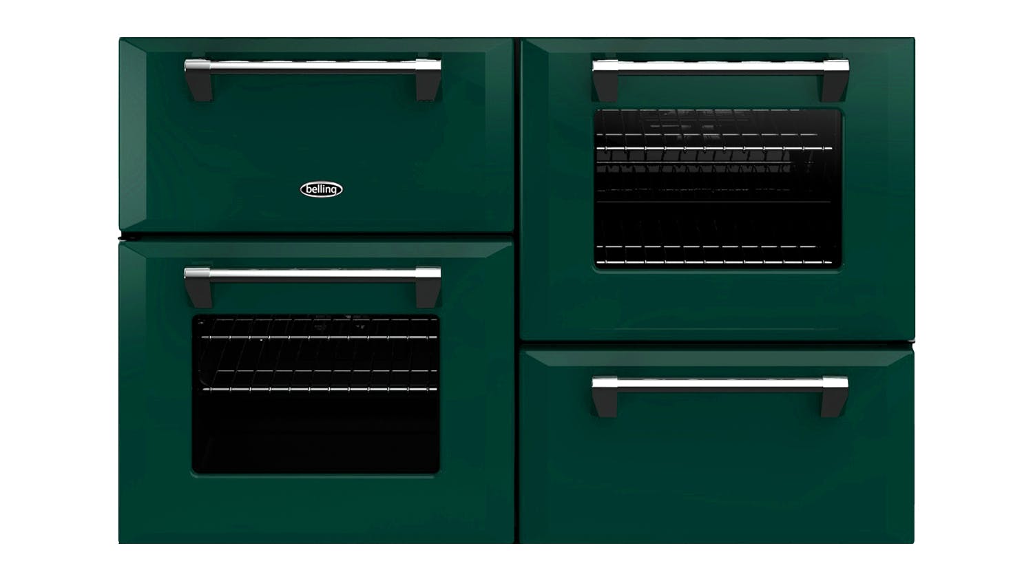 Belling 110cm Dual Fuel Freestanding Oven with Gas Cooktop - Racing Green (Colour Boutique/BRD1100DFBRG)