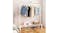 Kmall Modern Metal Garment Rack with Hooks, Storage Shelf 105cm - White Kmall Modern Metal Garment Rack with Hooks, Storage Shelf 105cm - White