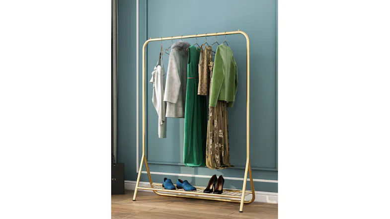 Kmall Metal Garment Rack with Lower Storage Kmall Metal Garment Rack with Lower Storage
