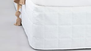 Nimes White Quilted Valance by Savona - Super King