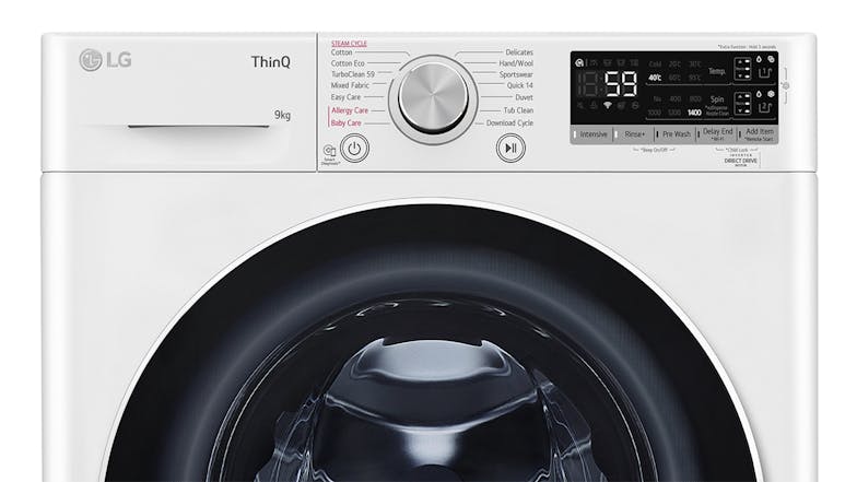 LG 9kg 12 Program Front Loading Washing Machine - White (Series 6/WV6-1409W)